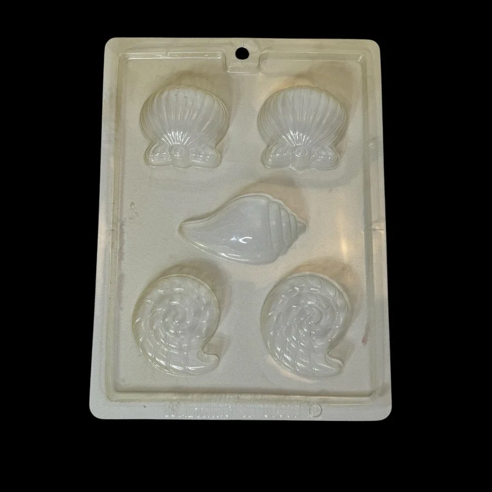 Plastic Candy Molds Beach Summer Starfish, Sand Dollars‎ & Shells Lot of 5 Trays